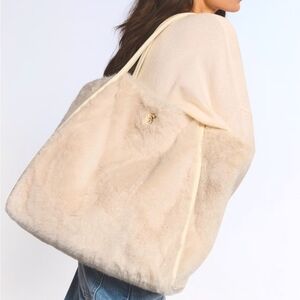 Nwt Victoria's Secret Fuzzy Tote Bag